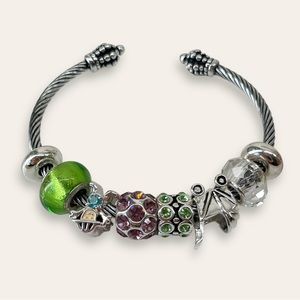 Silver Multiple Charm Cuff‎ Bracelet - Baby Boy
